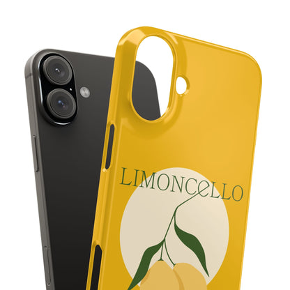Italian Limoncello Yellow Slim Phone Cases with Lemons, Case-Mate IPHONE16 and all sizes
