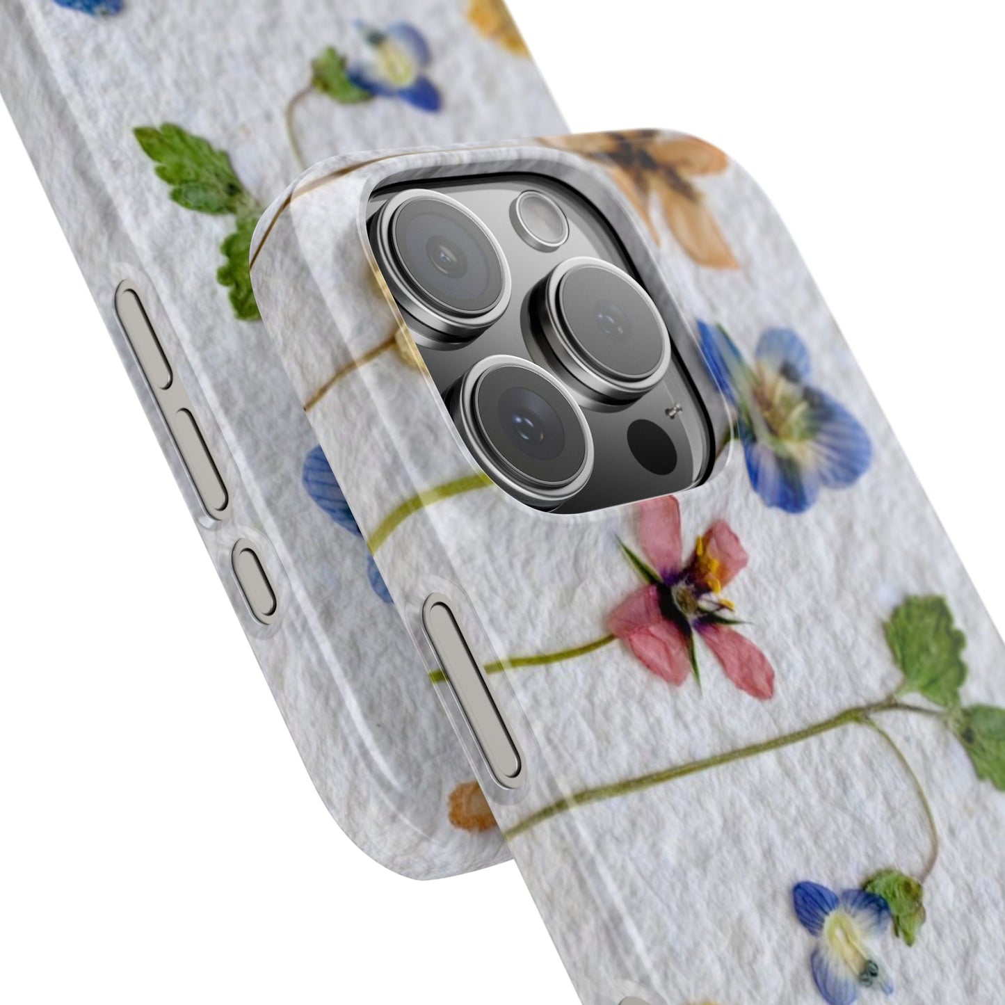 Dried Wild Pink and Purple Flower Image on Paper, Floral Slim Phone Cases, Case-Mate IPHONE16 and all sizes