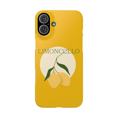 Italian Limoncello Yellow Slim Phone Cases with Lemons, Case-Mate IPHONE16 and all sizes
