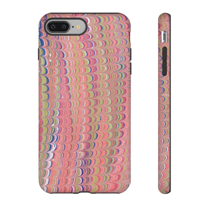 Pink Pastels Feather Marbled Vintage Design iPhone 16 + Samsung + Apple + Google - 2 finishes