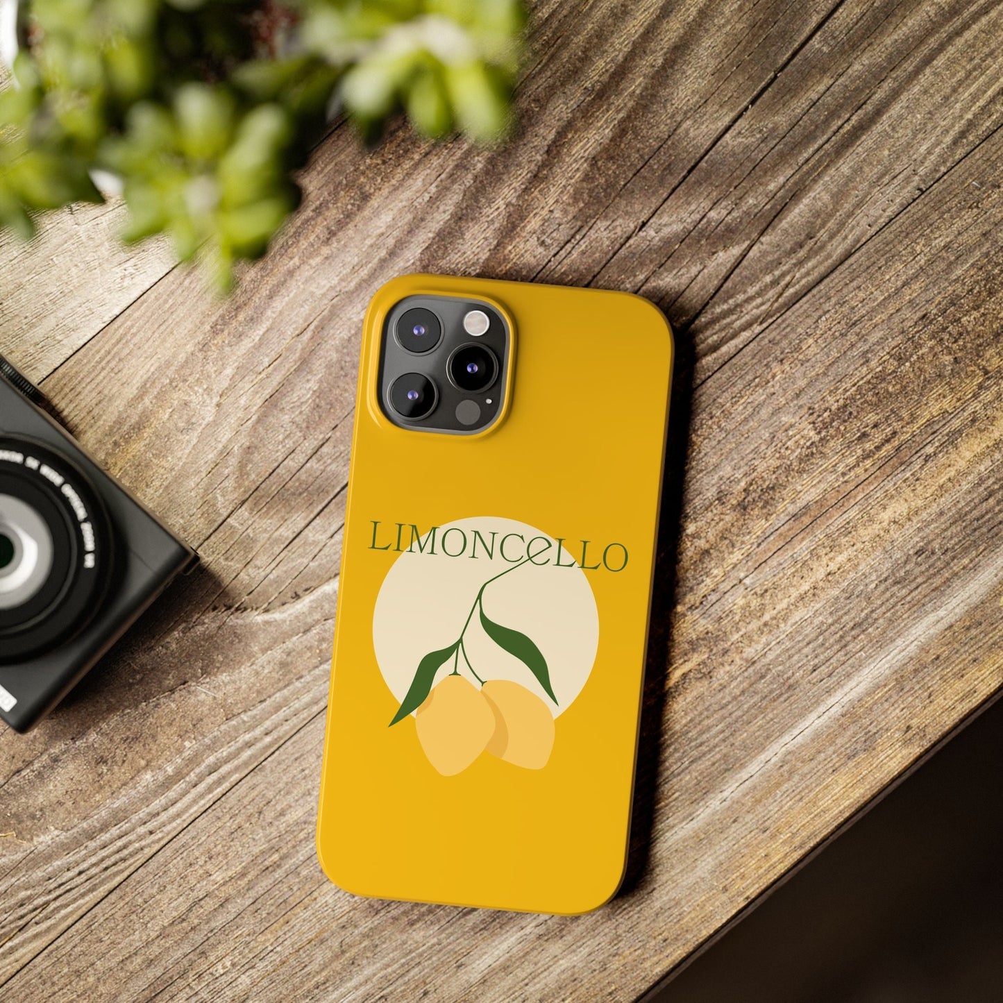 Italian Limoncello Yellow Slim Phone Cases with Lemons, Case-Mate IPHONE16 and all sizes