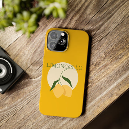 Italian Limoncello Yellow Slim Phone Cases with Lemons, Case-Mate IPHONE16 and all sizes