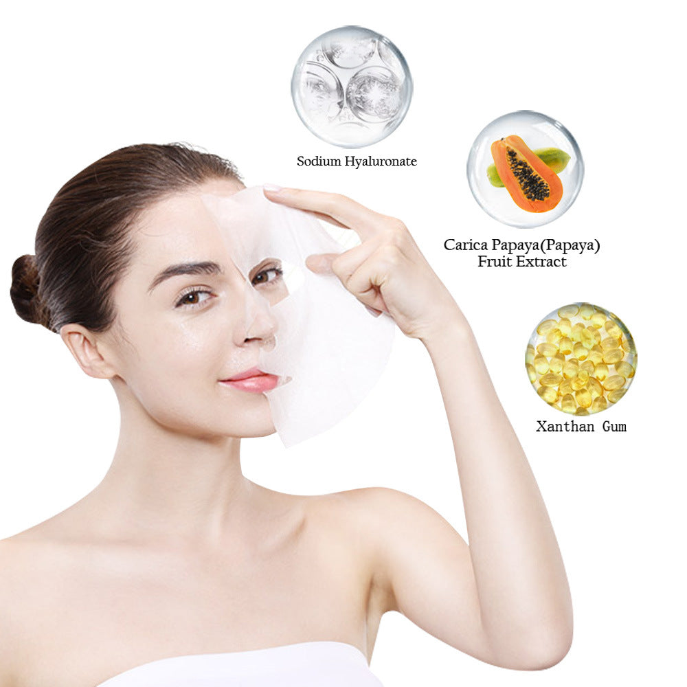Masque tissu facial à la papaye