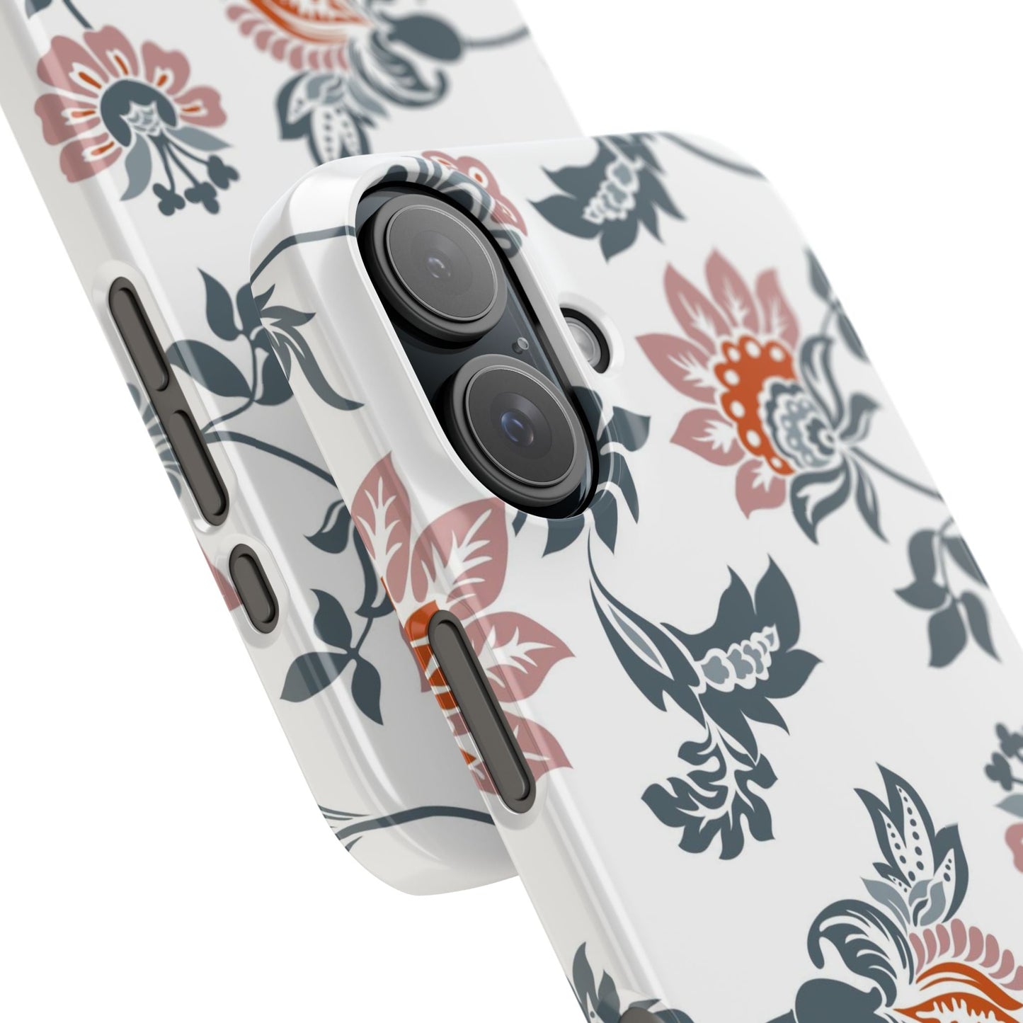 Pink and Green Flower Pattern, Floral Slim Phone Cases, Case-Mate IPHONE16 and all sizes