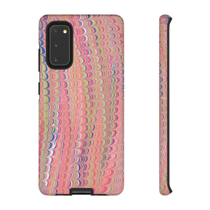 Pink Pastels Feather Marbled Vintage Design iPhone 16 + Samsung + Apple + Google - 2 finishes