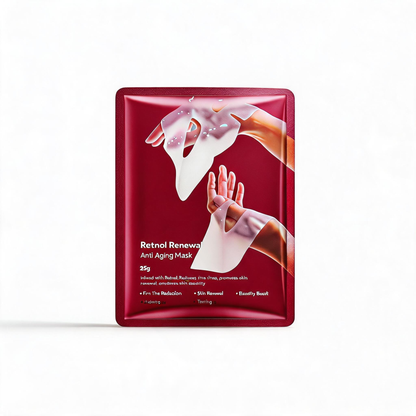 Masque tissu anti-âge au rétinol – Renouvellement de la peau
