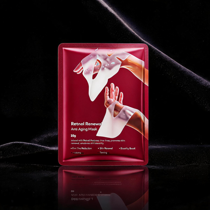 Masque tissu anti-âge au rétinol – Renouvellement de la peau